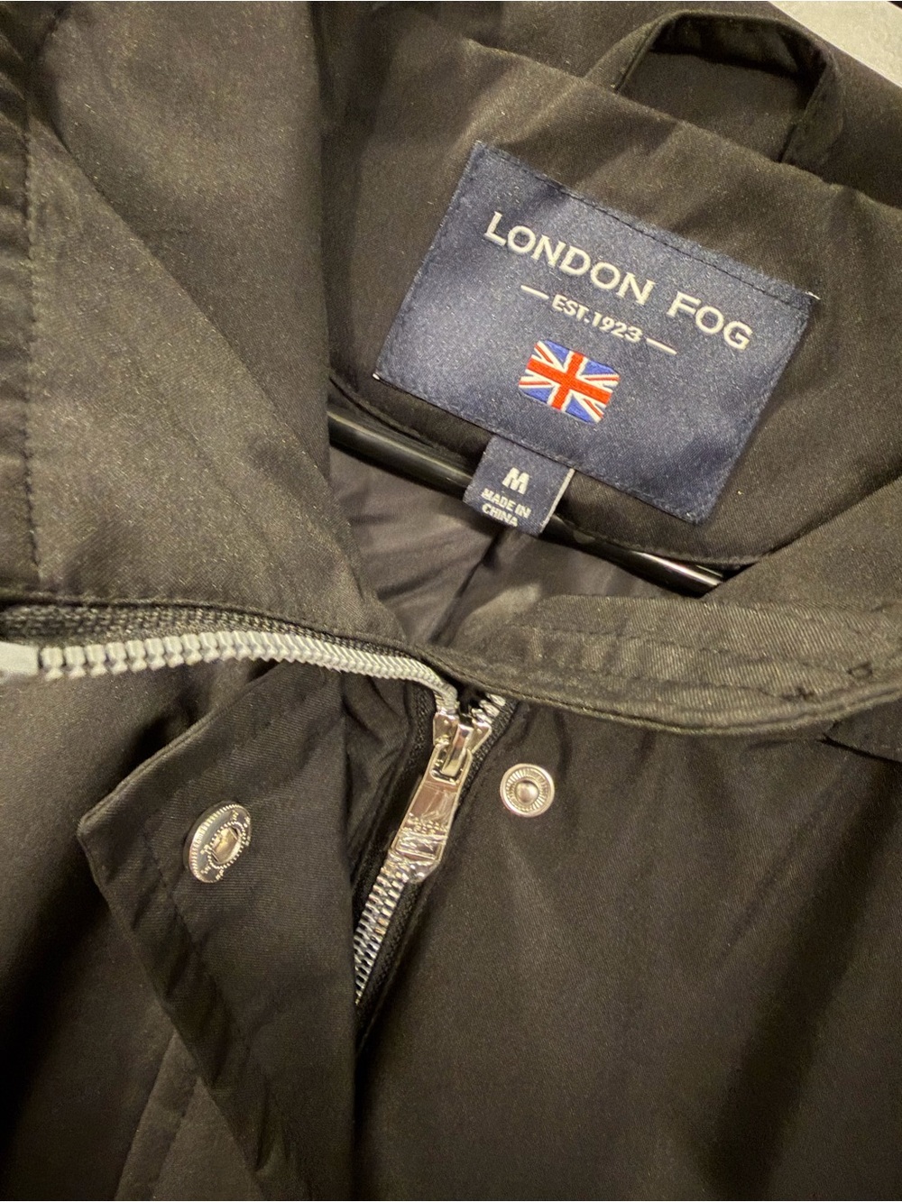 London Fog Black Hooded Utility Anorak Jacket for Women - Picture 4 of 4